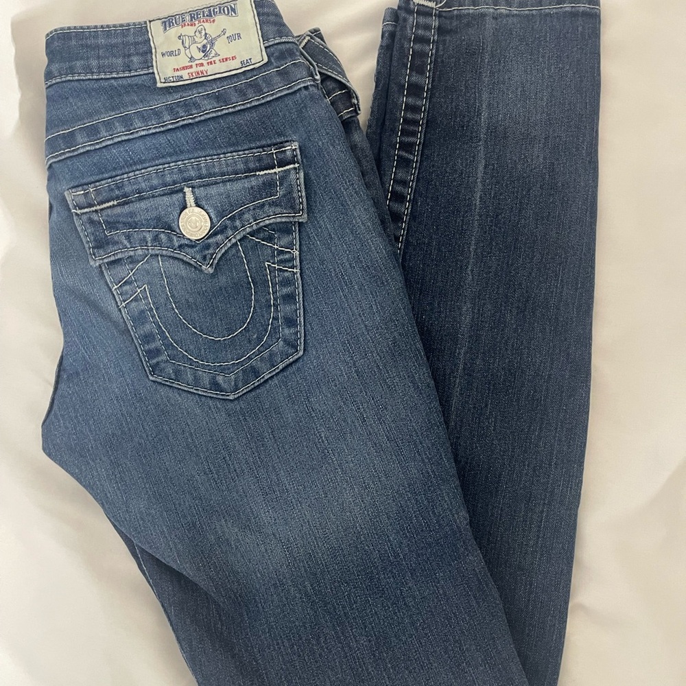 True Religion Women's Dark Blue Skinny Jeans